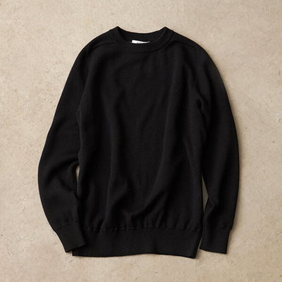 ★＜追加受注 8/27(日) 21:00～＞【スローン×ミモレ別注】ダブルフェイスニット　ブラック【期間限定】 残り1点