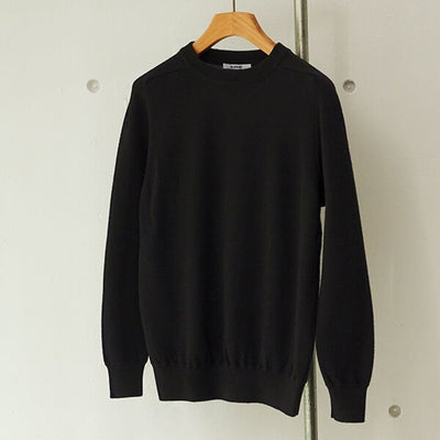 ★＜追加受注 8/27(日) 21:00～＞【スローン×ミモレ別注】ダブルフェイスニット　ブラック【期間限定】 残り1点