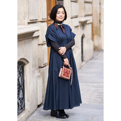 ★ミモレ別注・カレンソロジーネイビータックワンピース【期間限定】