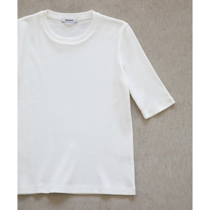 ★【ミモレ別注】スローンリブTシャツ＜ホワイト＞