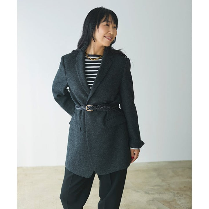 ★【ミモレ別注】マヌエラの牛革メッシュベルト〈ゴールド〉【期間限定】