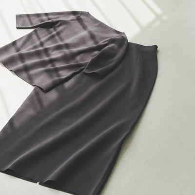 ★mi-mollet × Demi-Luxe BEAMS　シンプルボートネックニット.M【期間限定】