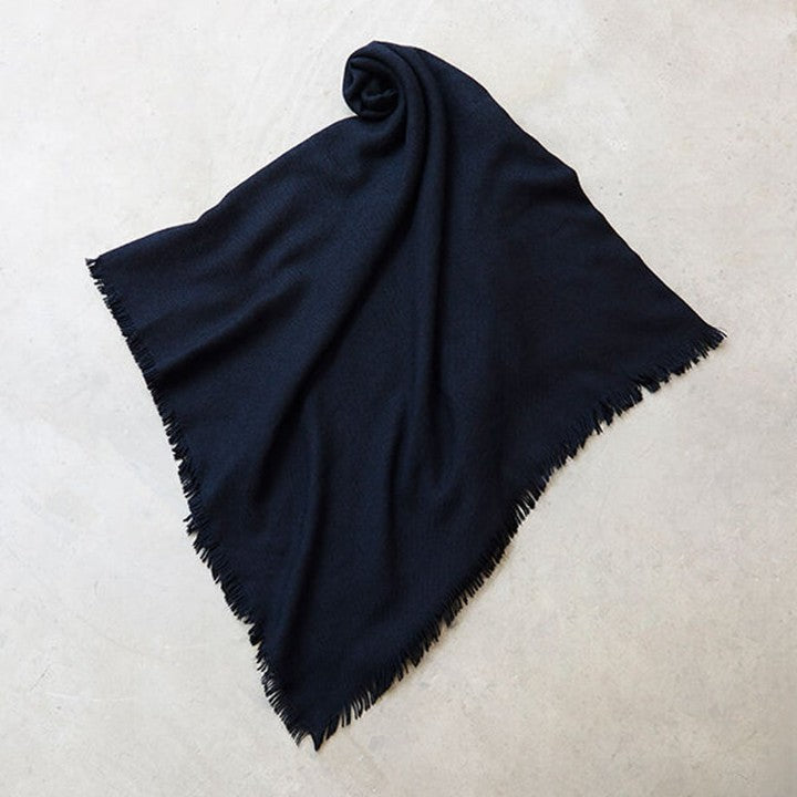 ★＜追加受注 7/23(日) 9:00～＞ミモレ別注・アソースメレのカシミヤシルク混ブラックストール【期間限定】