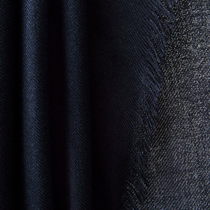 ★＜追加受注 7/23(日) 9:00～＞ミモレ別注・アソースメレのカシミヤシルク混ブラックストール【期間限定】