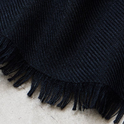 ★＜追加受注 7/23(日) 9:00～＞ミモレ別注・アソースメレのカシミヤシルク混ブラックストール【期間限定】