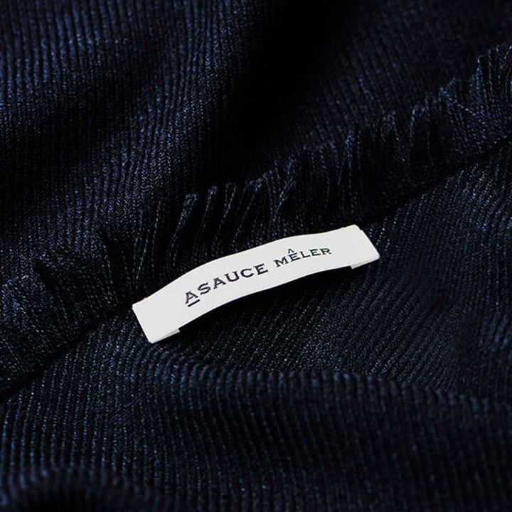 ★＜追加受注 7/23(日) 9:00～＞ミモレ別注・アソースメレのカシミヤシルク混ブラックストール【期間限定】