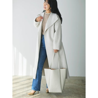 ★【ミモレ別注】SCUEトートバッグ　新色アイボリー【期間限定】