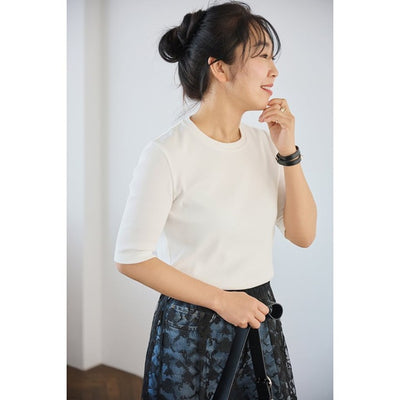 ★【ミモレ別注】スローンリブTシャツ＜ホワイト＞