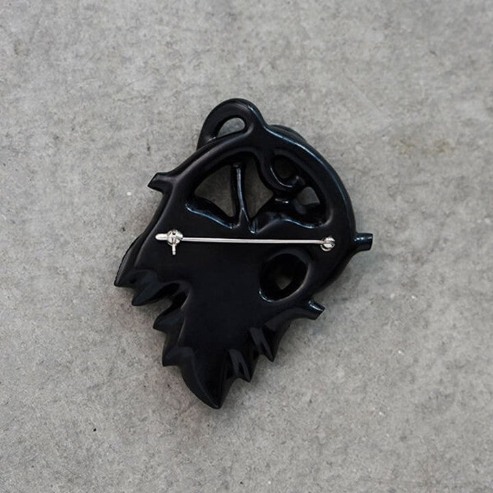 ヴィクトリアンジェット【３点セット】ネックレス・ピアス/イヤリング・ブローチ