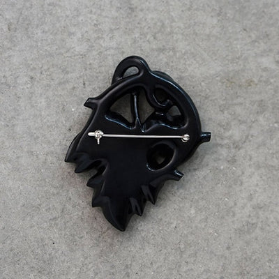 ヴィクトリアンジェット【３点セット】ネックレス・ピアス/イヤリング・ブローチ