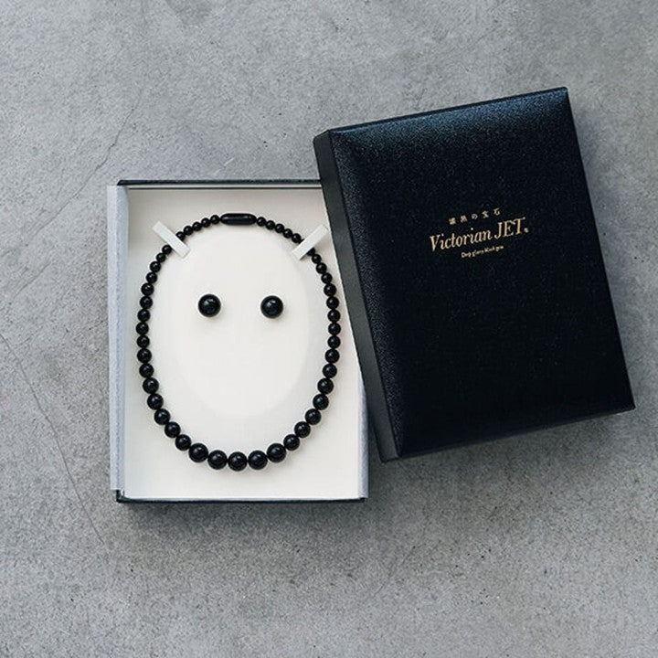 ヴィクトリアンジェット 【２点セット】ネックレス・ピアス/イヤリング