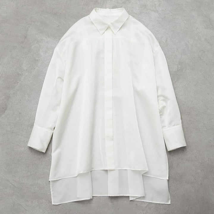 ★＜追加販売＞ミモレ別注・ル フィルのシアーシャツ＜ホワイト＞【数量限定】