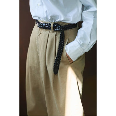 ★【ミモレ別注】マヌエラの牛革メッシュベルト〈シルバー〉【期間限定】