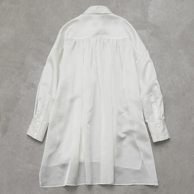 ★＜追加販売＞ミモレ別注・ル フィルのシアーシャツ＜ホワイト＞【数量限定】