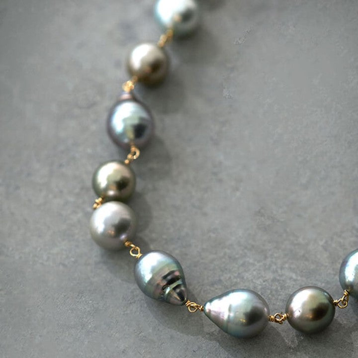 ボン マジック　ミモレ別注・黒蝶バロックパール一連ネックレス