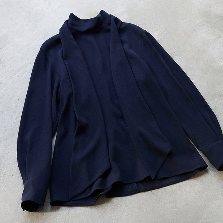 ★追加販売【ミモレ別注】ウィム ガゼット バックサテンボウタイブラウス