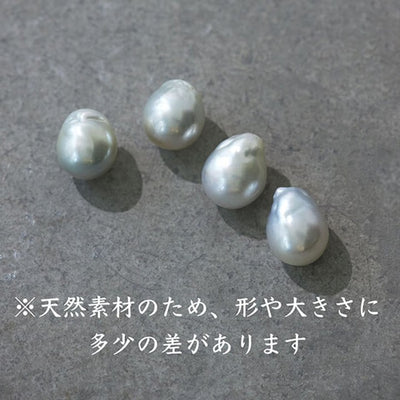 ★ボン マジック　白蝶バロックパールピアス13mm【数量限定】