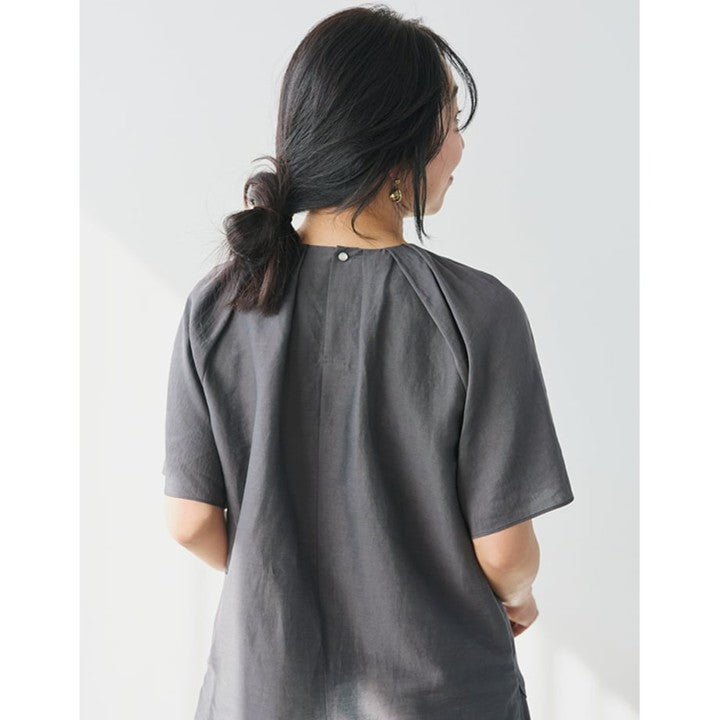 ★【ミモレ別注】アンタイトル タックフレアブラウス