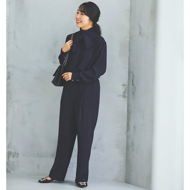 ★追加販売【ミモレ別注】ウィム ガゼット バックサテンボウタイブラウス