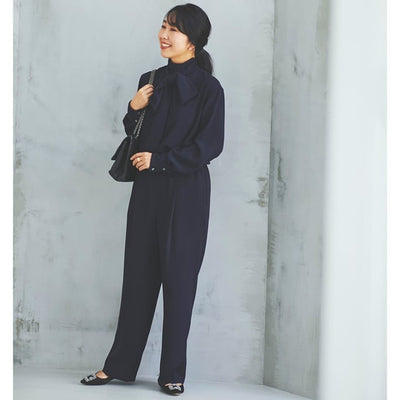 ★追加販売【ミモレ別注】ウィム ガゼット バックサテンボウタイブラウス