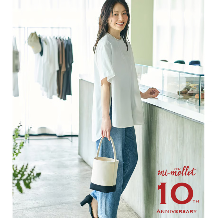 ★山根亜希子さんコラボ・ル フィルのTブラウス＜ホワイト＞