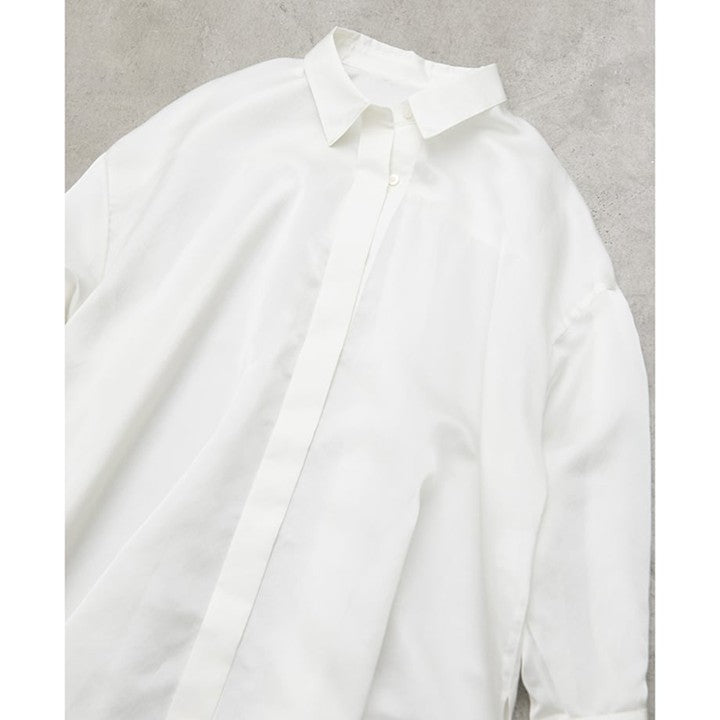 ★＜追加販売＞ミモレ別注・ル フィルのシアーシャツ＜ホワイト＞【数量限定】