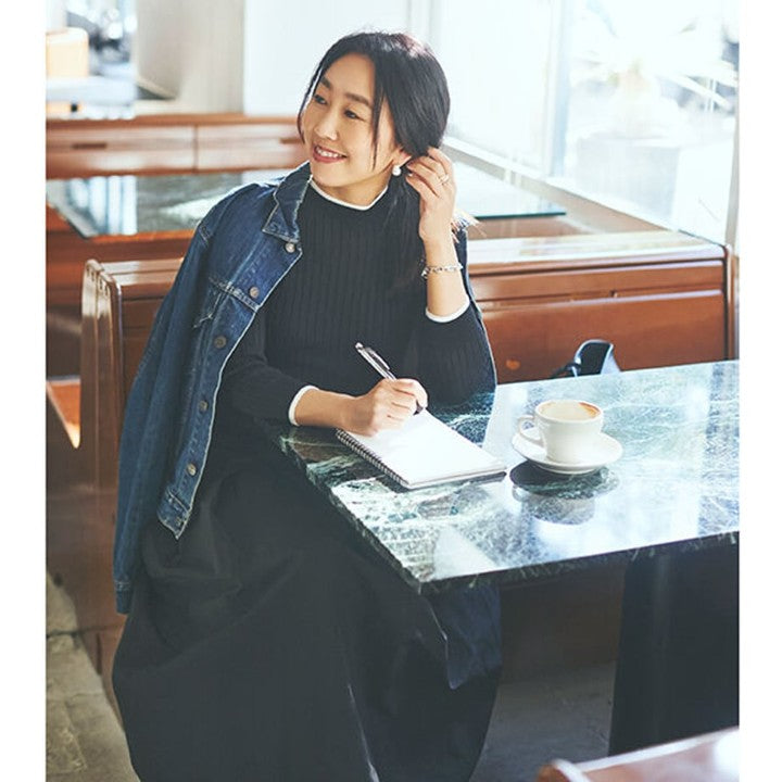 ★＜追加受注：1/31(火)12:00～＞ミモレ×スローン別注バイカラー七分袖ニット【期間限定】