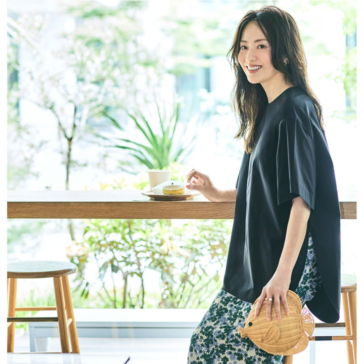 ★山根亜希子さんコラボ・ル フィルのTブラウス＜ブラック＞