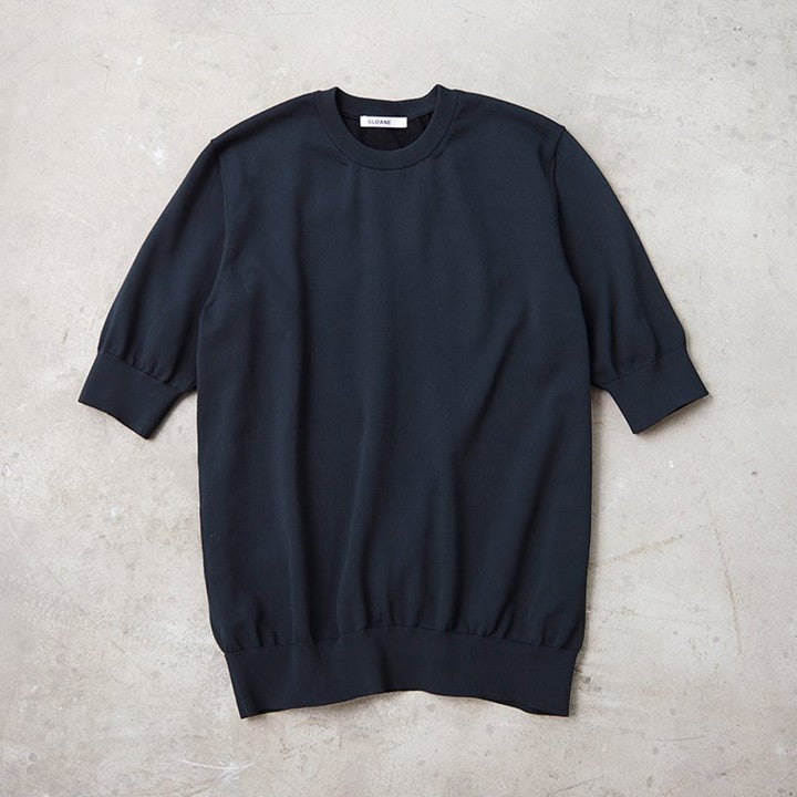 ★【ミモレ別注】スローン 半袖黒ニット【数量限定】