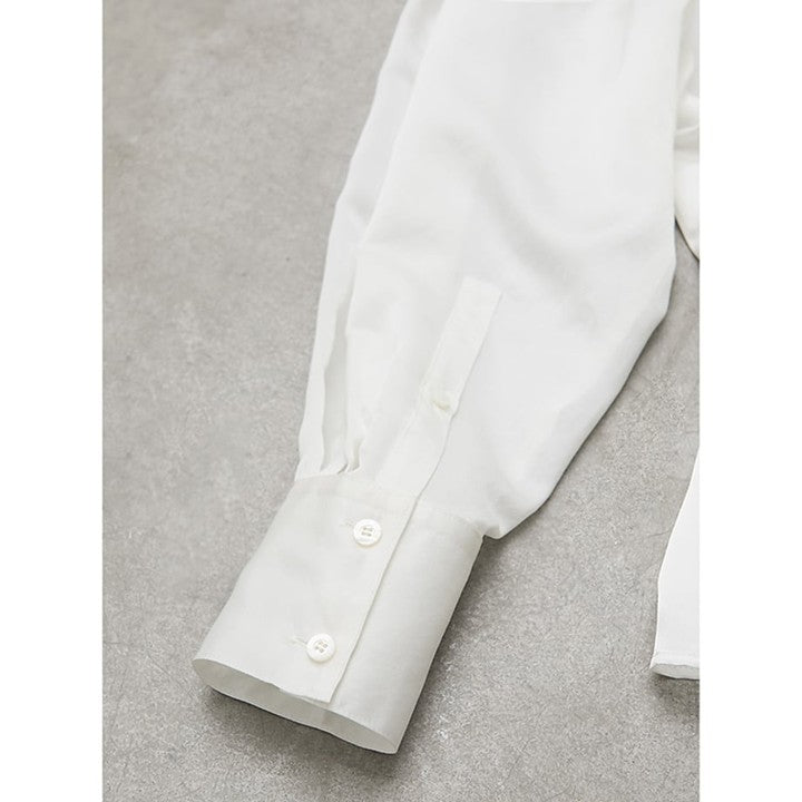 ★＜追加販売＞ミモレ別注・ル フィルのシアーシャツ＜ホワイト＞【数量限定】