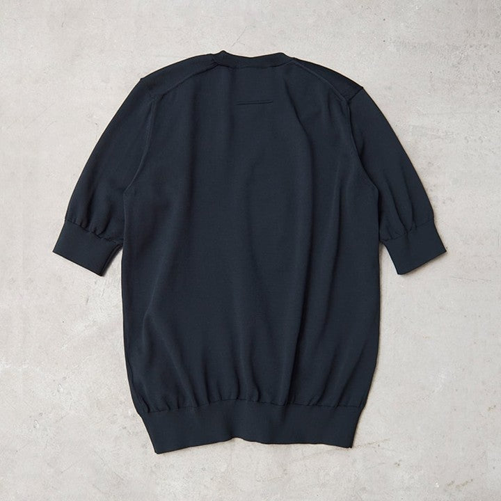 ★【ミモレ別注】スローン 半袖黒ニット【数量限定】