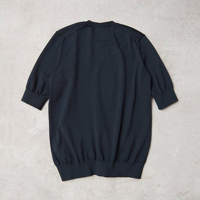 ★【ミモレ別注】スローン 半袖黒ニット【数量限定】