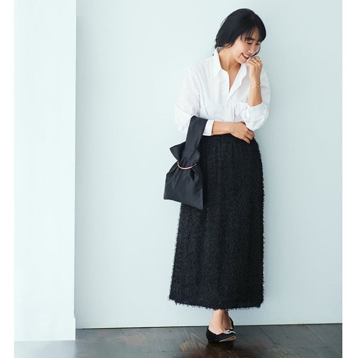 ★【追加受注】ミモレ別注NAVEのシャギースカート【数量限定】