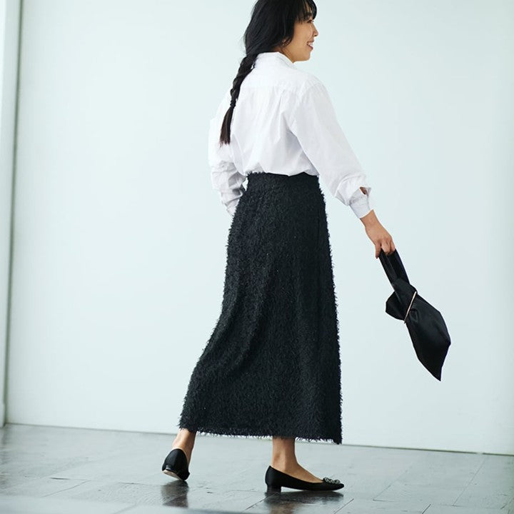 ★【追加受注】ミモレ別注NAVEのシャギースカート【数量限定】