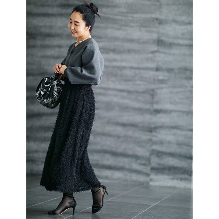 ★【追加受注】ミモレ別注NAVEのシャギースカート【数量限定】