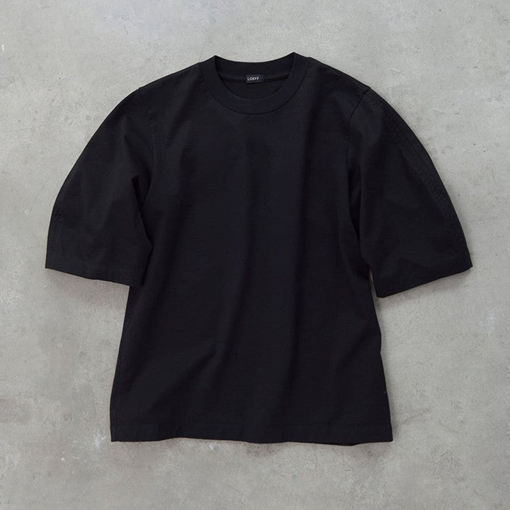 ★ロエフ クレセントスリーブTシャツ＜ブラック＞【数量限定】