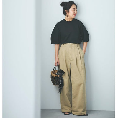 ★ロエフ クレセントスリーブTシャツ＜ブラック＞【数量限定】