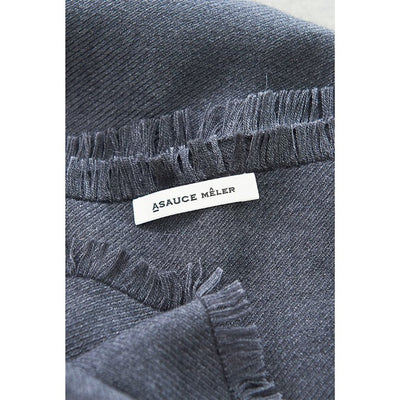 ★〈追加受注9/8まで〉【ミモレ別注】アソースメレのカシミヤシルク混ストール〈チャコールグレー〉