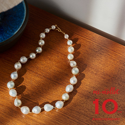 ボン マジック 白蝶バロックパール一連ネックレス