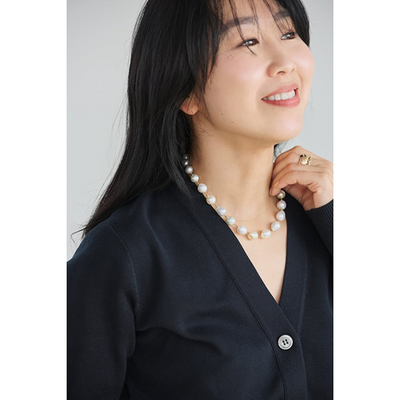 ボン マジック 白蝶バロックパール一連ネックレス