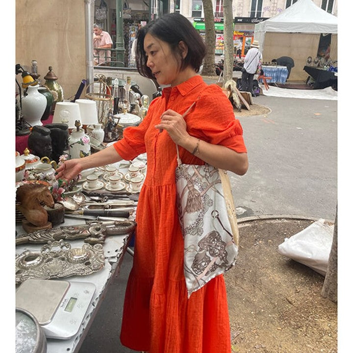 ★【追加受注11/4まで】井筒麻三子さん×マニプリ「スカーフ柄トートバッグ」