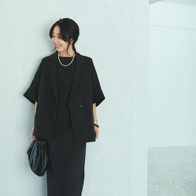 ★＜追加受注＞ミモレ別注・アンフィーロFINE MOVE半袖ジャケット