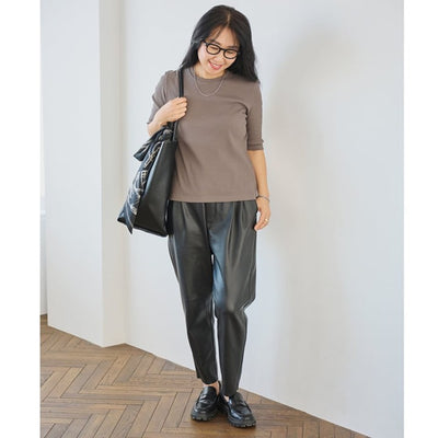 ★【ミモレ別注】スローンリブTシャツ＜モカ＞