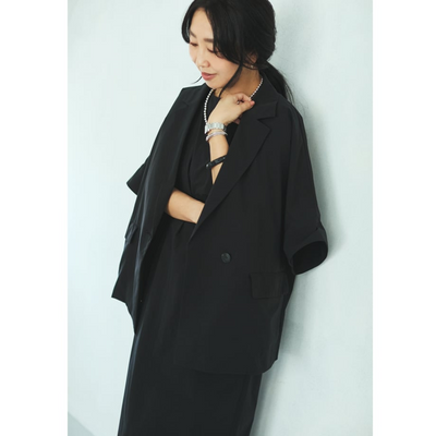 ★＜追加受注＞ミモレ別注・アンフィーロFINE MOVE半袖ジャケット