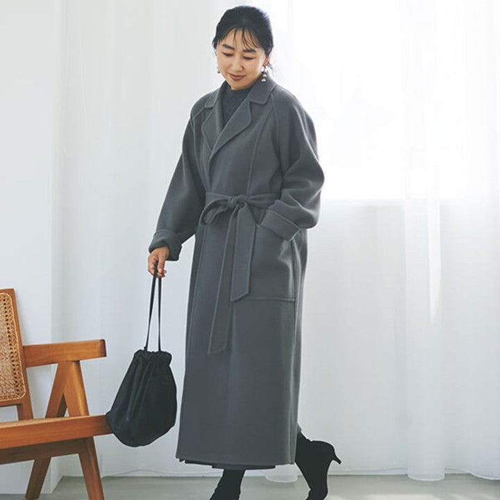 ★＜追加受注 9/20(水) 12:00～＞ミモレ別注・ソージュのウールリバーローブコート【期間限定】