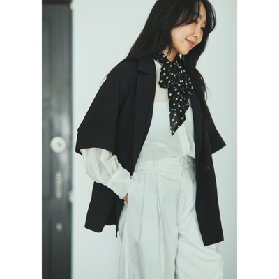 ★＜追加受注＞ミモレ別注・アンフィーロFINE MOVE半袖ジャケット