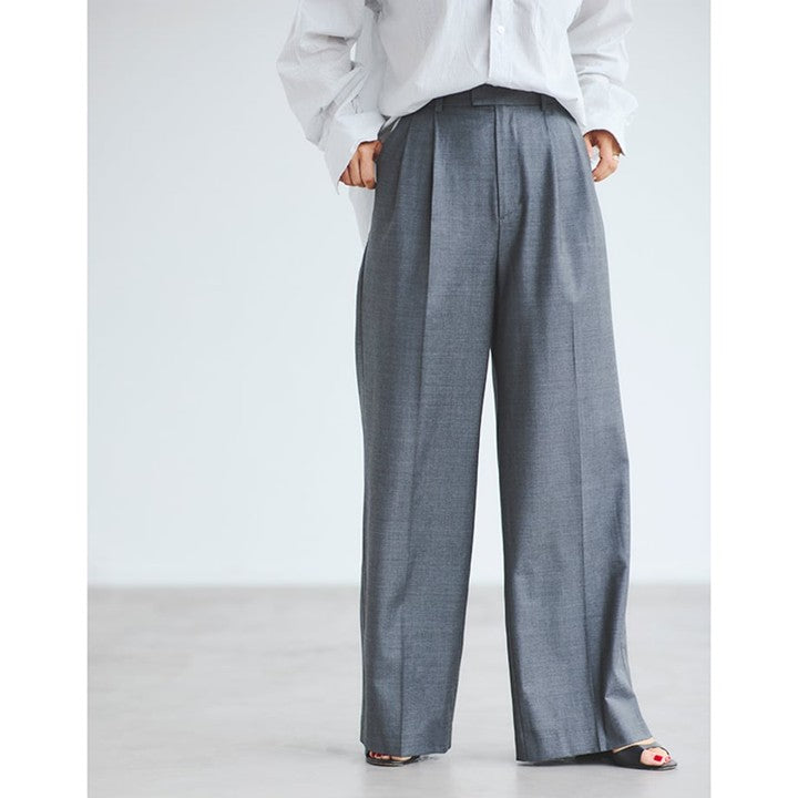 ★ドローイング ナンバーズのタックワイドパンツ【期間限定】