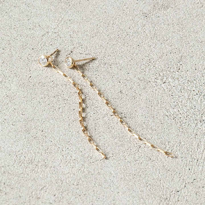 ★【ミモレ別注】ENEYラボグロウンダイヤモンド2WAYピアス