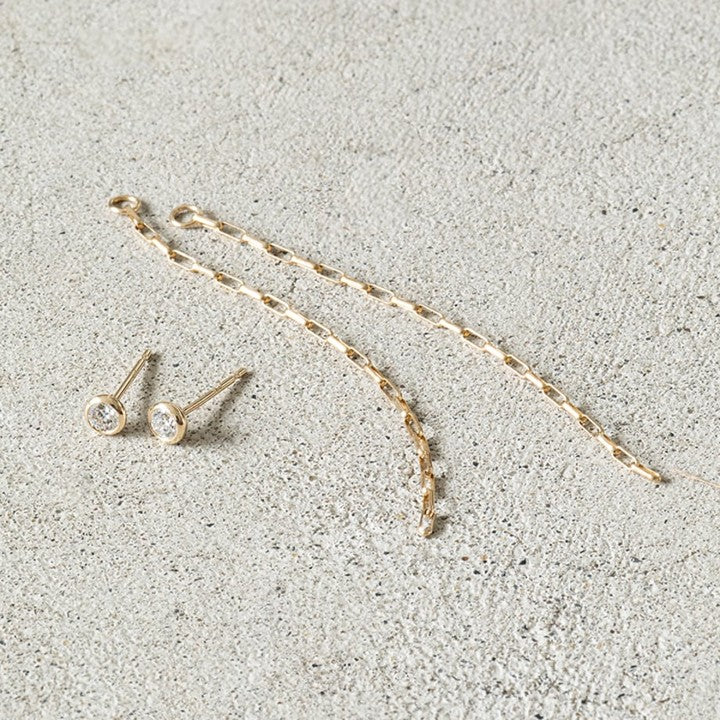 ★【ミモレ別注】ENEYラボグロウンダイヤモンド2WAYピアス