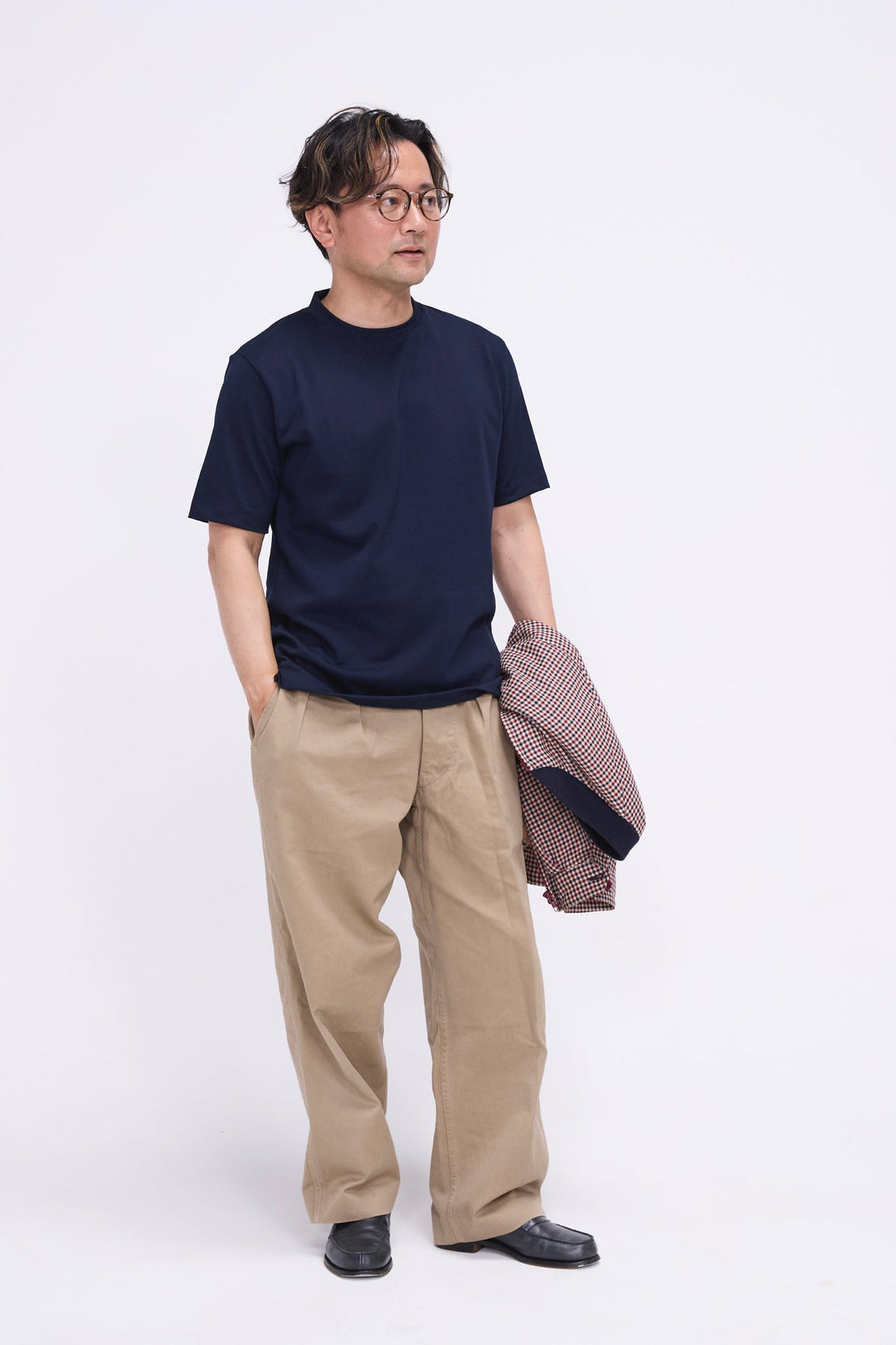 KJR　BRIEFING ネイビー　トレーナー クルーネック - MIDWEIGHT TERRY(MWT)（スウェット）｜REIGNING